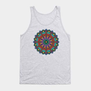 Ornament mandala dark blue Tank Top